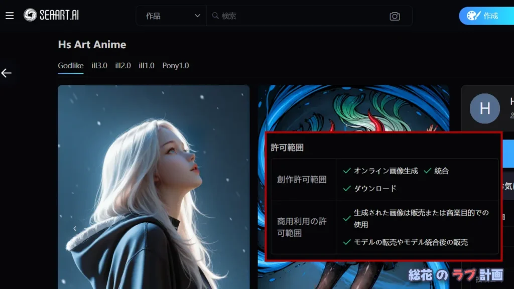 利用も出る：Hs Art Anime