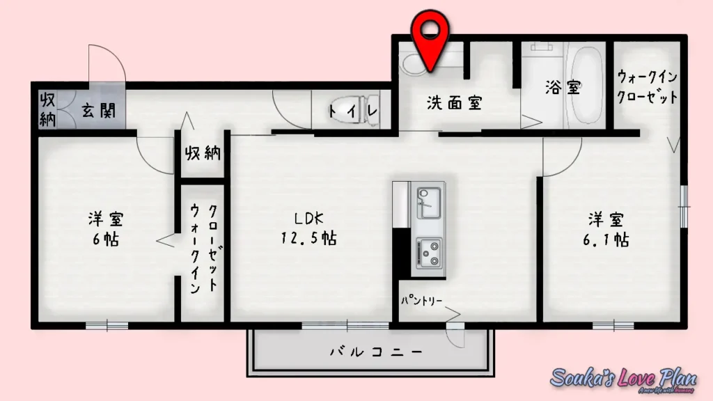ラブハウスの平面図